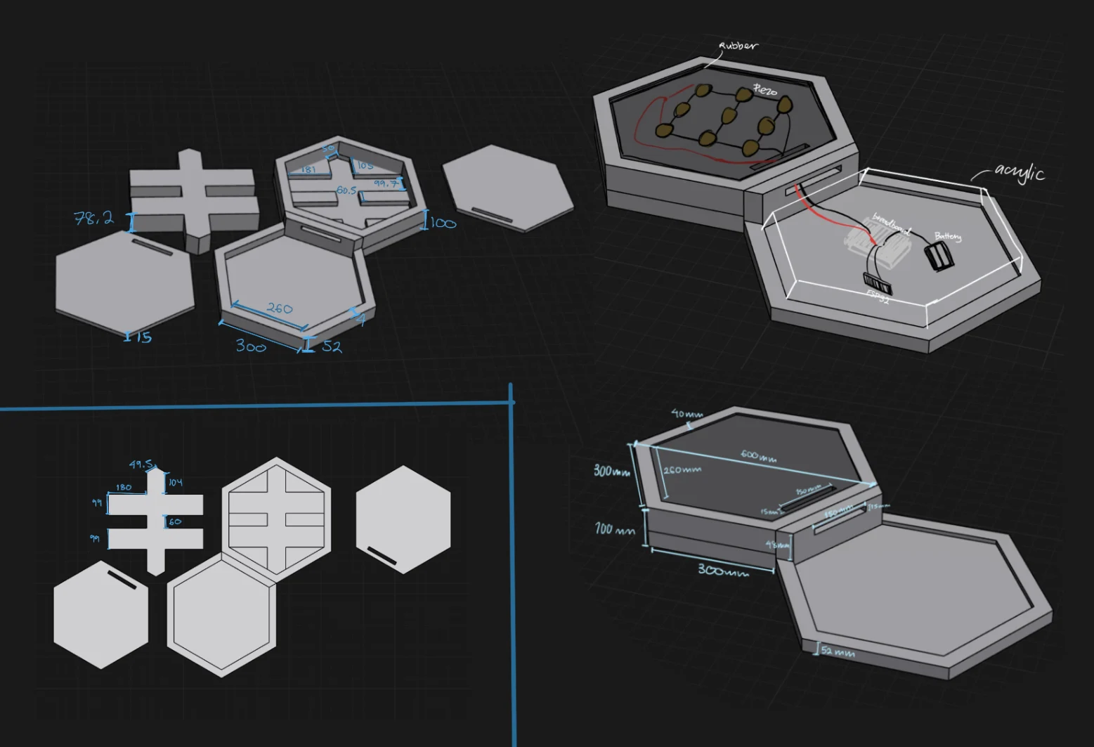 CAD development of modular tiles