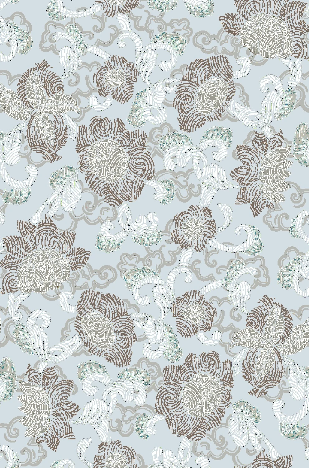 A lighter floral textile colorway