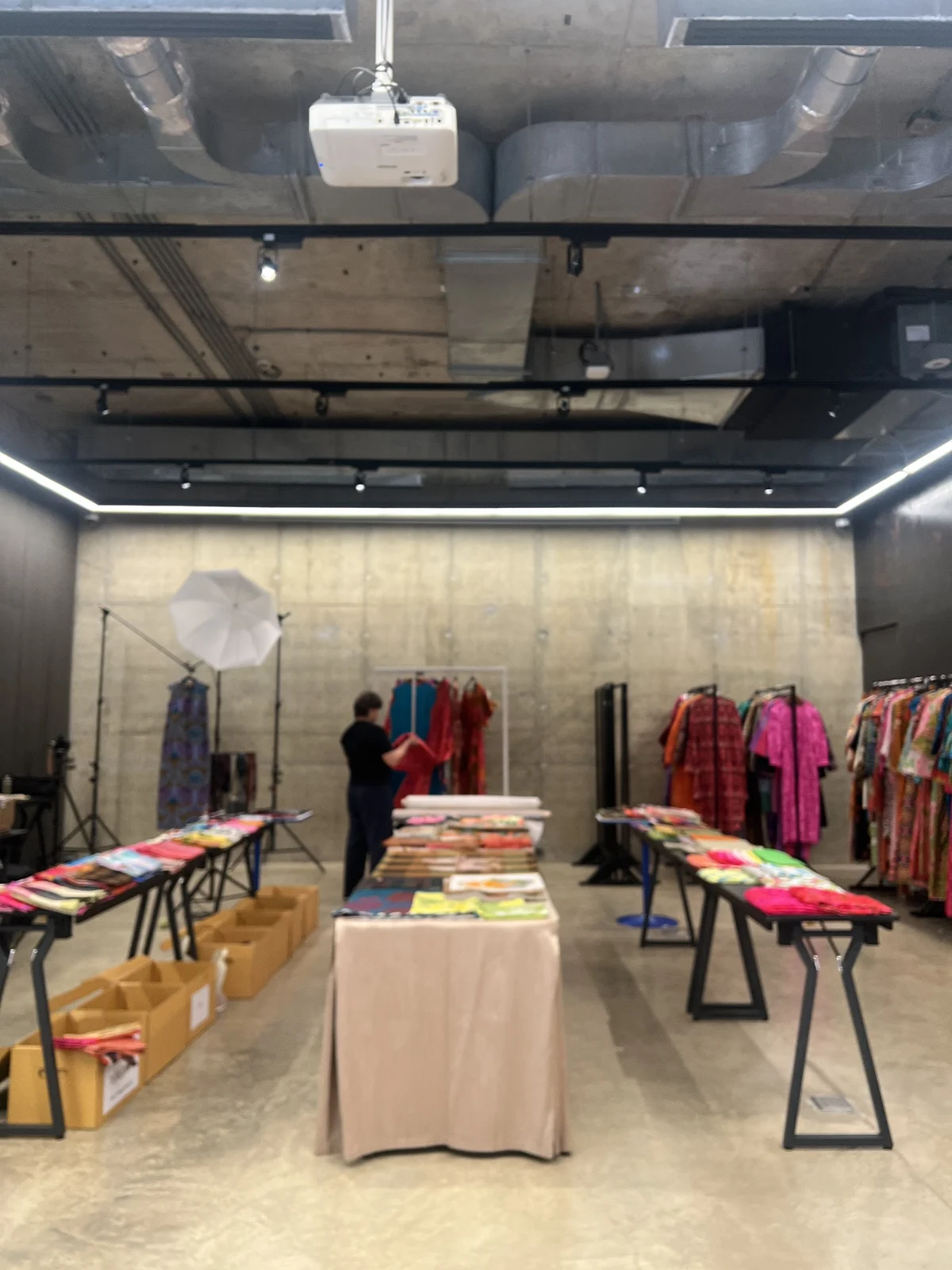Studio lighting and textile styling