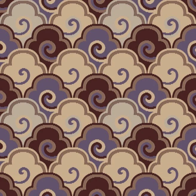 Patterned textile sample